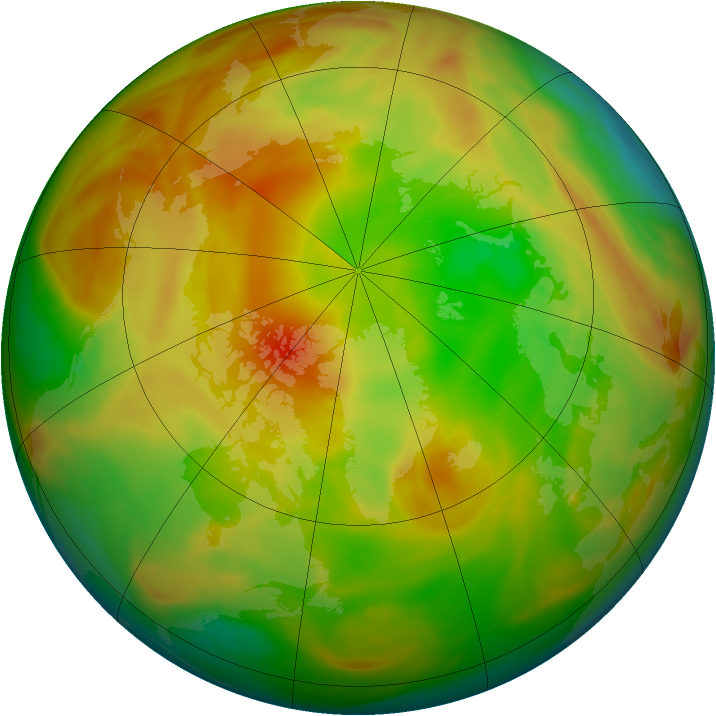 Arctic ozone map for 15 April 2007